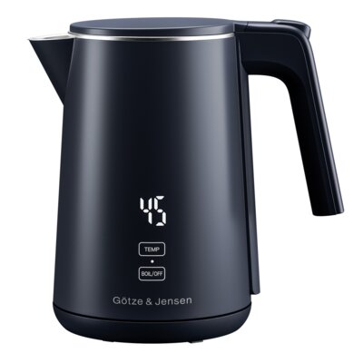 Czajnik GÖTZE & JENSEN KT730K 1L Czarny Regulacja temperatury Podwójna ścianka