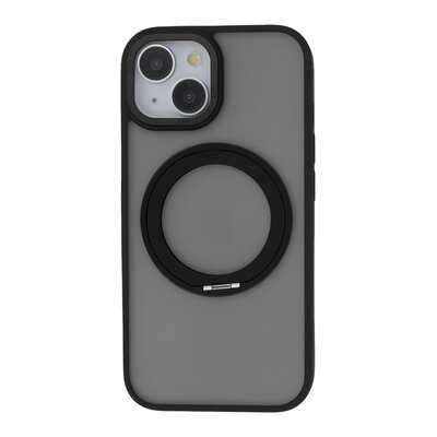 Etui TECTO SHIELD Secure Spinning Mag do Apple iPhone 15 Przezroczysto-czarny