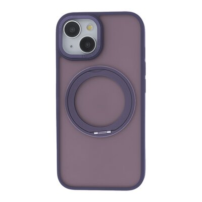 Etui TECTO SHIELD Secure Spinning Mag do Apple iPhone 15 Przezroczysto-fioletowy