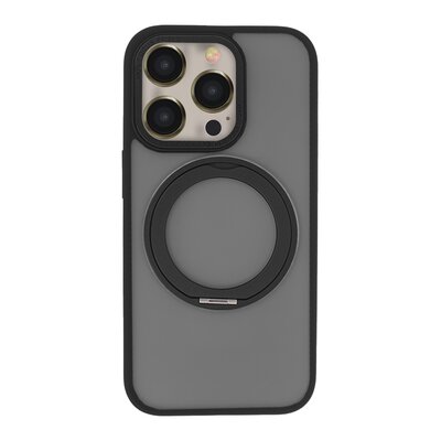 Etui TECTO SHIELD Secure Spinning Mag do Apple iPhone 15 Pro Max Przezroczysto-czarny