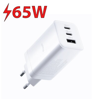 Ładowarka sieciowa ALLITY ATC-01-65WACC GaN 65W Biały