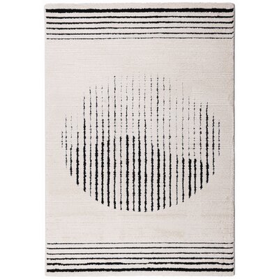 Dywan wewnętrzny MULTIDECOR Elio Linie 508386 200 x 290 cm Kremowo-czarny