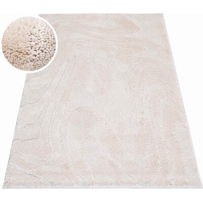 Dywan wewnętrzny MULTIDECOR Pisa fala 80 x 150cm Kremowy