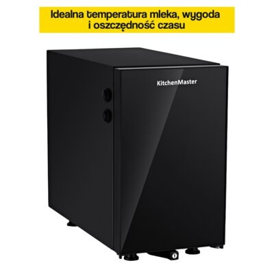 Chłodziarka do mleka KITCHENMASTER BC 9 N Czarny do zastosowania z ekspresami spieniającymi mleko poprzez rurkę