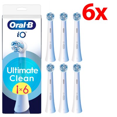 Oryginalna końcówka szczoteczki ORAL-B iO Ultimate Clean Biały (6 szt.) (Usuwa płytkę bakteryjną)