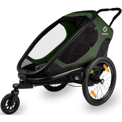 Przyczepka rowerowa HAMAX Outback One Zielono-czarny