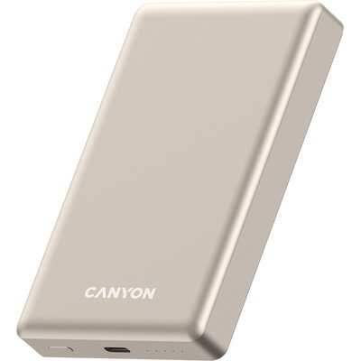 Powerbank indukcyjny CANYON OnPower 510 10000 mAh 20W Beżowy