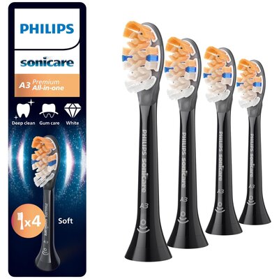 Oryginalne końcówki Philips Sonicare HX9094/88 Miękkie włókna (4 szt. zapas na rok) (Kompleksowa zaawansowana pielęgnacja)