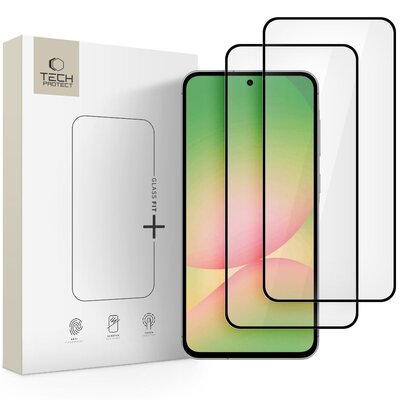 Szkło hartowane TECH-PROTECT Glass Fit+ do Galaxy A36/A56 5G Czarny (2 szt.)