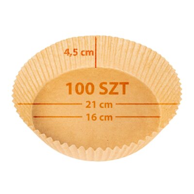 Foremki papierowe GÖTZE & JENSEN AFA116PS do Air Fryer 16 cm (100 sztuk)