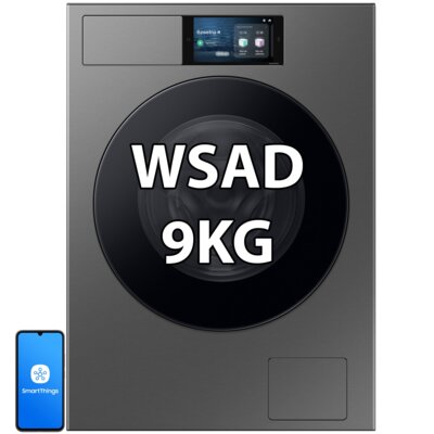 Pralka SAMSUNG BESPOKE AI Seria 9000 WF90F09C4SU4 9kg 1400 obr Ekran AI Home, AI EcoBubble, Autodozowanie