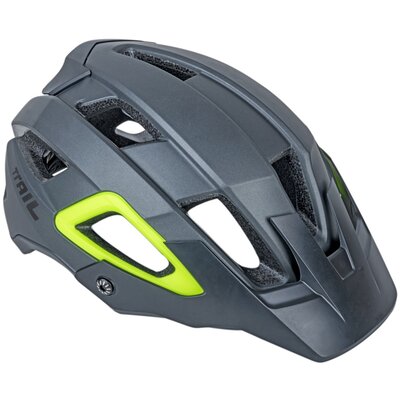 Kask rowerowy AUTHOR Trail X9 Szaro-żółty MTB (rozmiar M)