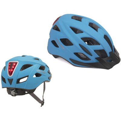 Kask rowerowy AUTHOR Pulse LED X8 Niebieski MTB z lampką (rozmiar M)