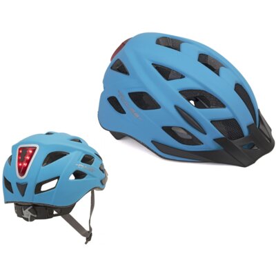 Kask rowerowy AUTHOR Pulse LED X8 Niebieski MTB z lampką (rozmiar L)