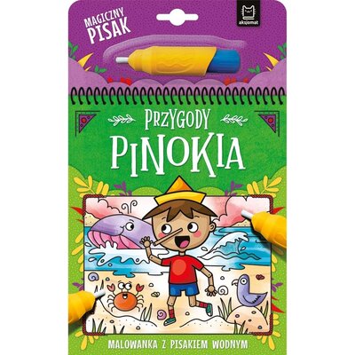 Kolorowanka z pisakiem wodnym Przygody Pinokia (twarda okładka)