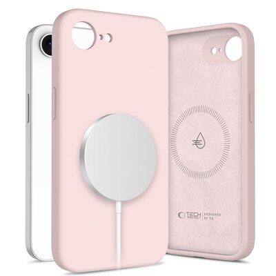 Etui TECH-PROTECT Liquid Silicone MagSafe do Apple iPhone 16E Różowy