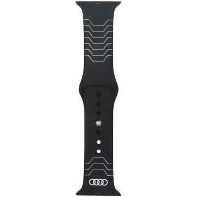 Pasek AUDI Geometric Pattern Silicone Watch Strap do Apple Watch 4/5/6/7/8/9/10/SE/SE2 (40/41/42mm) Czarny