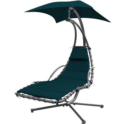 Huśtawka ogrodowa SASKA GARDEN Fotel bujany z parasolem Lizbona