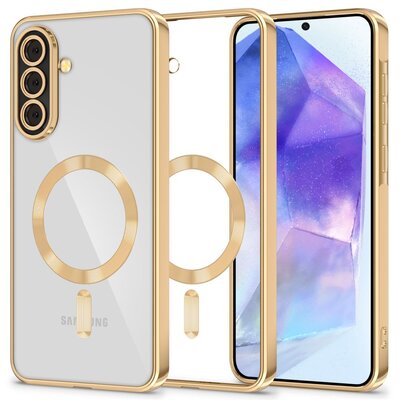 Etui TECH-PROTECT MagFlex MagSafe do Samsung Galaxy A56 5G Przezroczysto-złoty