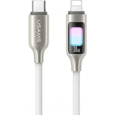 Kabel USB-C - Lightning USAMS TC Series SJ749 30W 1.2 m Tytanowy