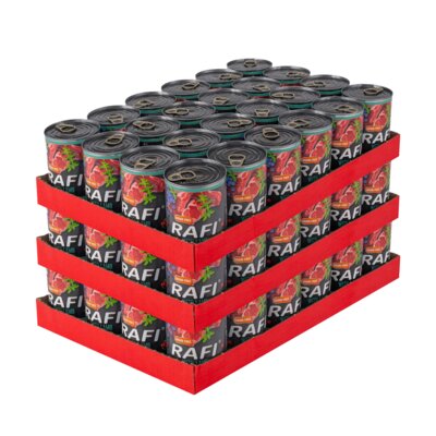 Karma dla psa RAFI Junior z jagnięciną, żurawiną i borówką 72 x 400 g