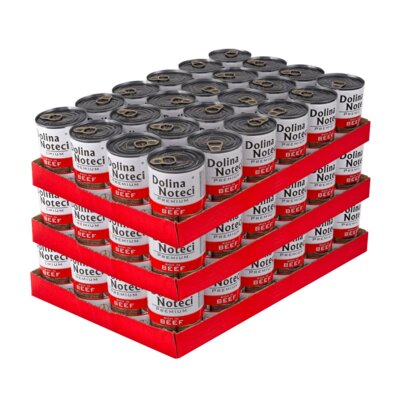 Karma dla psa DOLINA NOTECI Premium bogata w wołowinę 72 x 400 g