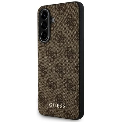 Etui GUESS 4G Metal Gold Logo do Samsung Galaxy A36 Brązowy
