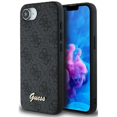Etui GUESS 4G Script Logo MagSafe do Apple iPhone 16e Czarny