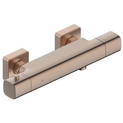 Bateria natryskowa KFA ARMATURA Malaga 5756-010-34 Szczotkowane różowe złoto