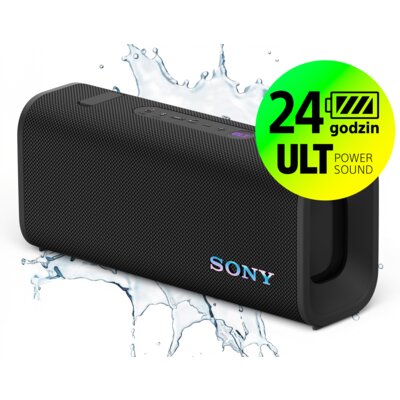 Głośnik mobilny SONY ULT Field 3 Bateria 24 godz. Szybkie ładowanie, 7 pasmowy EQ, IP67, Aplikacja Sony Sound Connect, Czarny