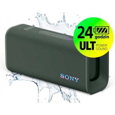 Głośnik mobilny SONY ULT Field 3 Bateria 24 godz. Szybkie ładowanie, 7 pasmowy EQ, IP67, Aplikacja Sony Sound Connect, Zielony