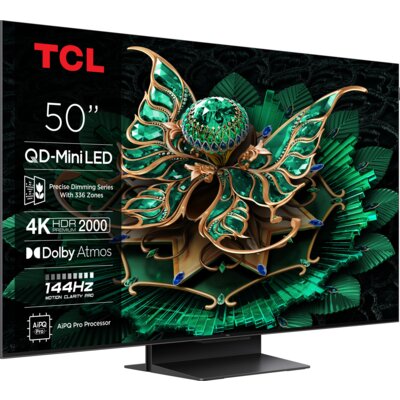 Telewizor TCL 50C7K 50" QD-Mini LED 4K 144Hz Google TV Dolby Vision IQ Dolby Atmos HDMI 2.1
