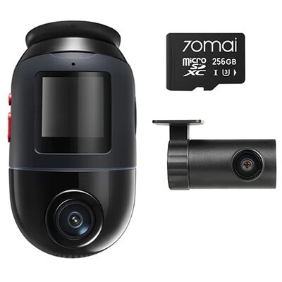 Wideorejestrator 70MAI X800 4K Omni Set Czarny + kamera tylna 70MAI RC14 + karta 70mai SD 256GB