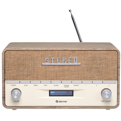Radio DENVER DAB-36 Przenośne Brązowo-biały
