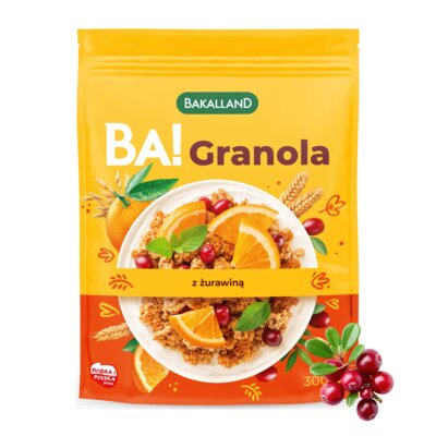 Granola BAKALLAND Ba! Z żurawiną (300 g)