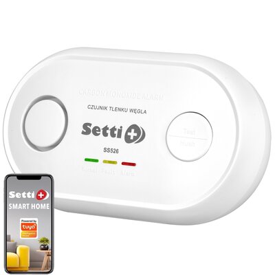 Czujnik tlenku węgla (czadu) SETTI+ SS526 Wi-Fi