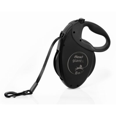 Smycz FLEXI Giant Black Edition L (8 m - 50 kg) Czarny