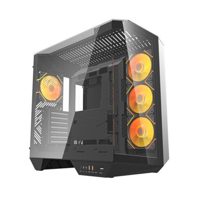 Obudowa DARKFLASH DY470 Czarny + 4 wentylatory + uchwyt GPU