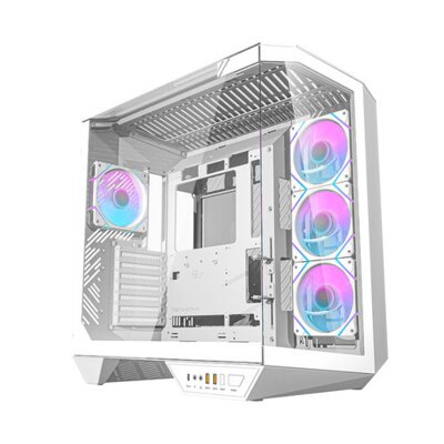 Obudowa DARKFLASH DY470 Biały + 4 wentylatory + uchwyt GPU