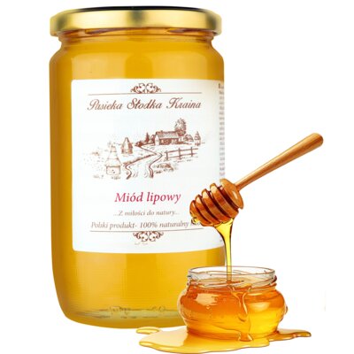 Miód lipowy PASIEKA SŁODKA KRAINA (1000 g)