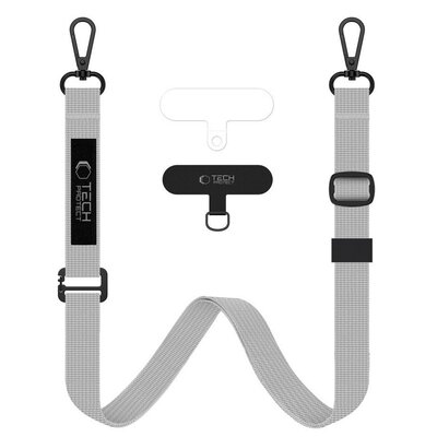 Smycz do telefonu TECH-PROTECT C6S Rope Crossbody Strap Szary