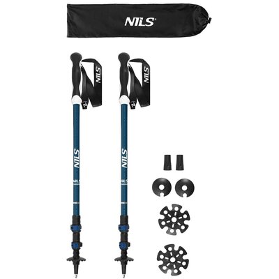 Kijki trekkingowe NILS TK8601 (65 - 135 cm) Niebieski