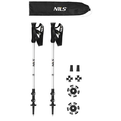 Kijki trekkingowe NILS TK8602 (65 - 135 cm) Srebrny