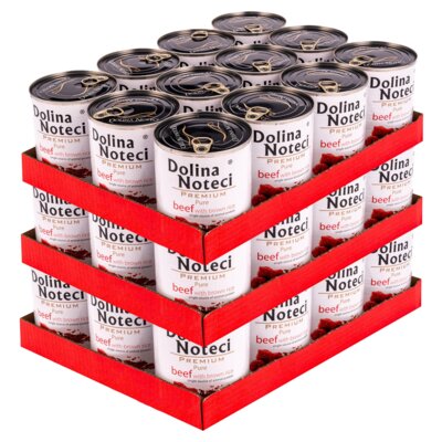 Karma dla psa DOLINA NOTECI Premium Pure bogata w wołowinę z ryżem 36 x 800 g
