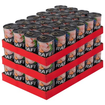 Karma dla psa RAFI z królikiem. borówką i żurawiną 72 x 400 g