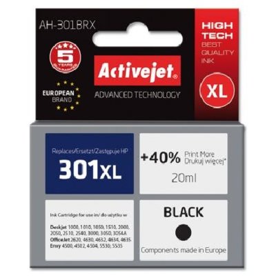 Tusz ACTIVEJET do HP 301 XL CH563EE Czarny 20 ml AH-301BRX