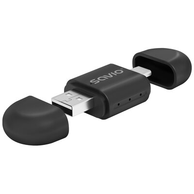 Adapter SAVIO TR-17 bezprzewodowy CarPlay Android Auto Czarny