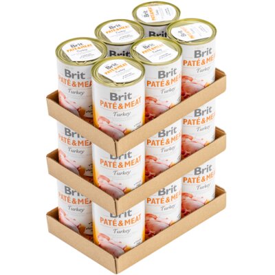 Karma dla psa BRIT Paté & Meat Indyk 18 x 400 g