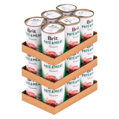 Karma dla psa BRIT Paté & Meat Dziczyzna 18 x 400 g