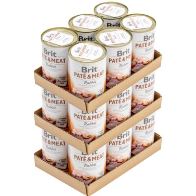 Karma dla psa BRIT Paté & Meat Królik 18 x 400 g